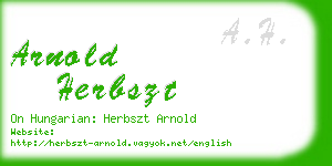 arnold herbszt business card